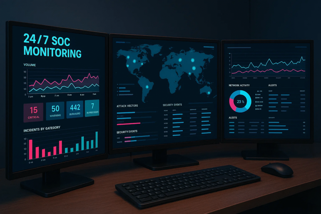 Enterprise-grade 24/7 SOC monitoring
