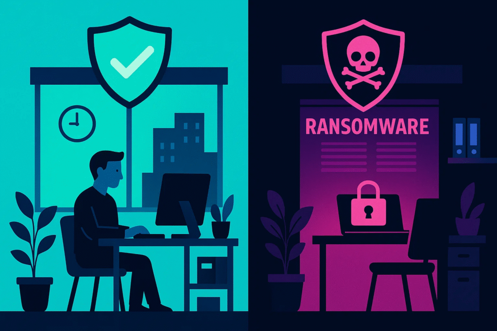 PME avec soutien MSSP versus PME refusée en couverture d’assurance cyber
